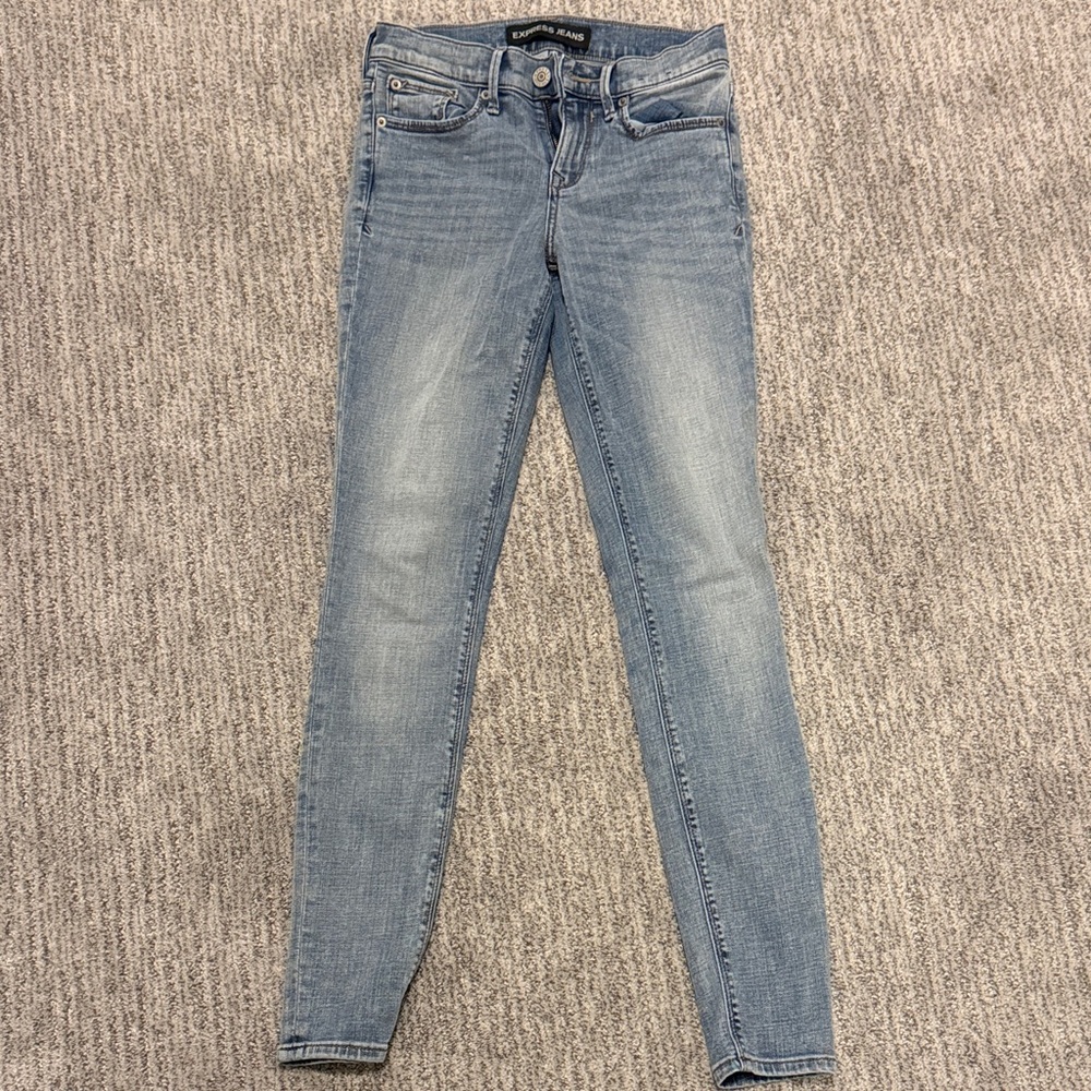 Express Light Blue Skinny Jeans